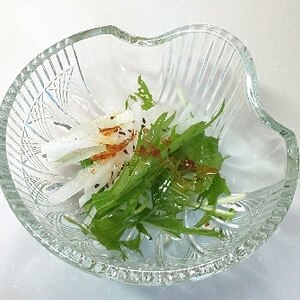 水菜と大根のシャキシャキサラダ（桜えび入り）